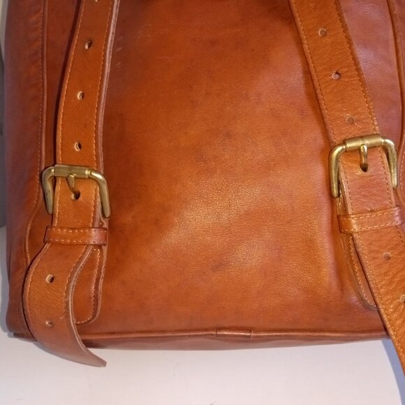 *RARE* COACH '80s XL Traveler Drawstring Flap Backpack Rucksack Brown 4040-103 - Picture 7 of 16